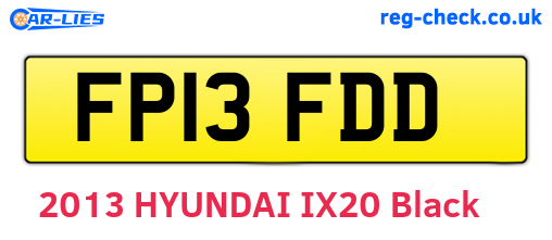 FP13FDD are the vehicle registration plates.