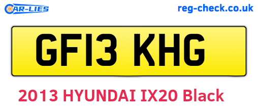 GF13KHG are the vehicle registration plates.