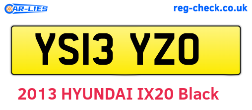 YS13YZO are the vehicle registration plates.