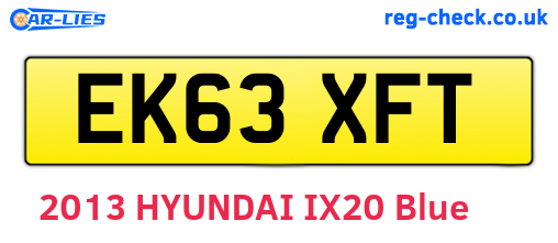 EK63XFT are the vehicle registration plates.