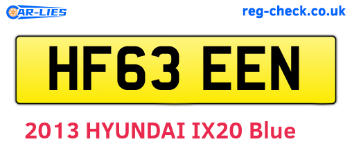 HF63EEN are the vehicle registration plates.