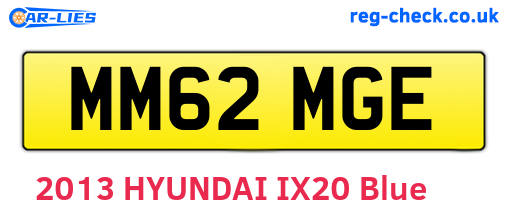 MM62MGE are the vehicle registration plates.
