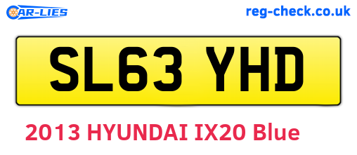 SL63YHD are the vehicle registration plates.
