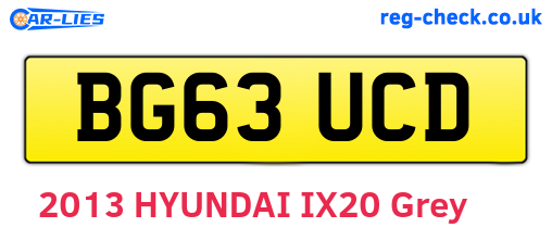 BG63UCD are the vehicle registration plates.