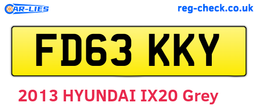 FD63KKY are the vehicle registration plates.