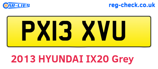 PX13XVU are the vehicle registration plates.