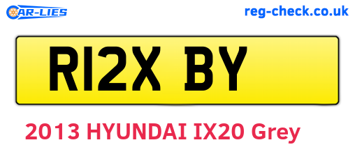 R12XBY are the vehicle registration plates.