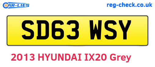 SD63WSY are the vehicle registration plates.