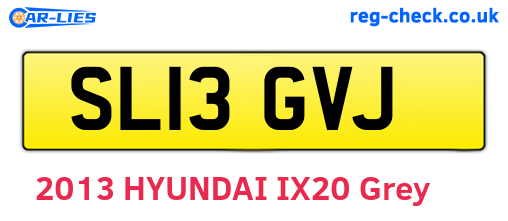 SL13GVJ are the vehicle registration plates.