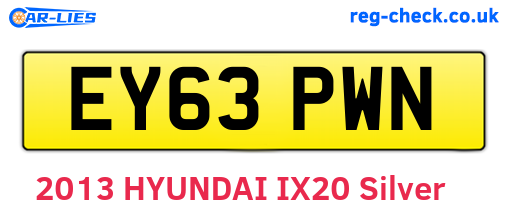 EY63PWN are the vehicle registration plates.