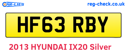 HF63RBY are the vehicle registration plates.