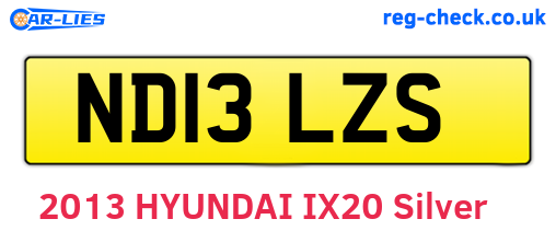 ND13LZS are the vehicle registration plates.