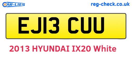 EJ13CUU are the vehicle registration plates.