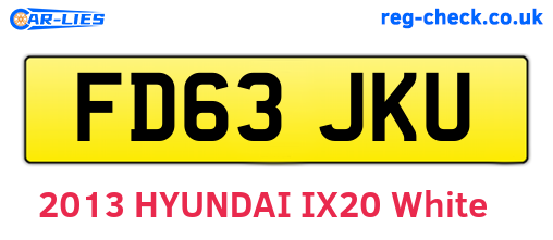 FD63JKU are the vehicle registration plates.