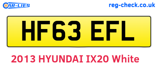 HF63EFL are the vehicle registration plates.