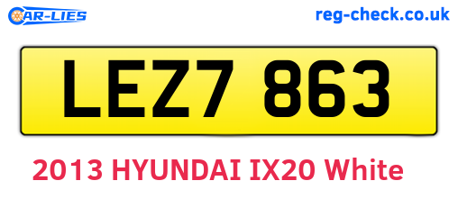 LEZ7863 are the vehicle registration plates.