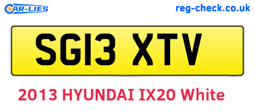 SG13XTV are the vehicle registration plates.