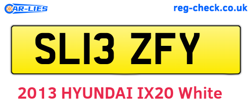 SL13ZFY are the vehicle registration plates.
