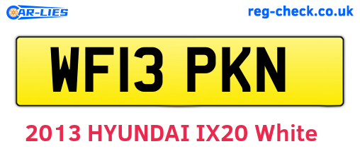 WF13PKN are the vehicle registration plates.
