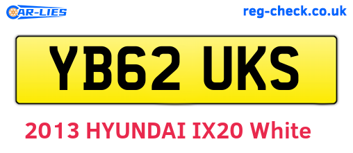 YB62UKS are the vehicle registration plates.