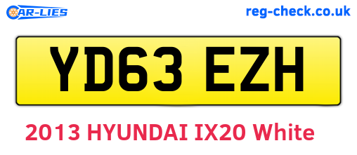 YD63EZH are the vehicle registration plates.