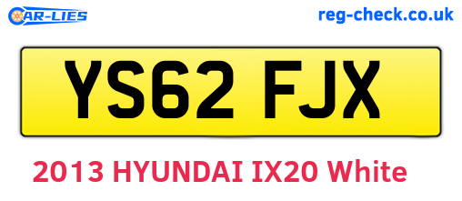 YS62FJX are the vehicle registration plates.