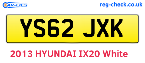 YS62JXK are the vehicle registration plates.