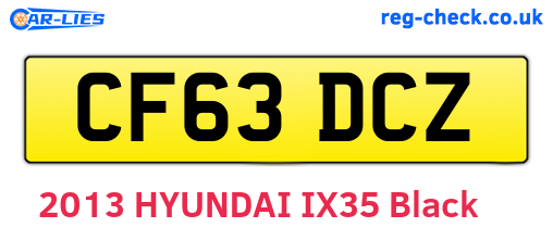 CF63DCZ are the vehicle registration plates.