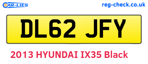 DL62JFY are the vehicle registration plates.