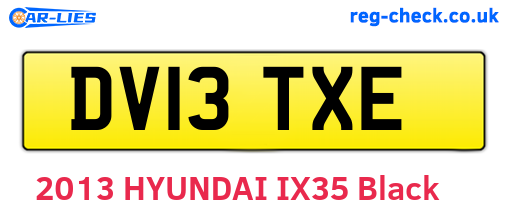 DV13TXE are the vehicle registration plates.