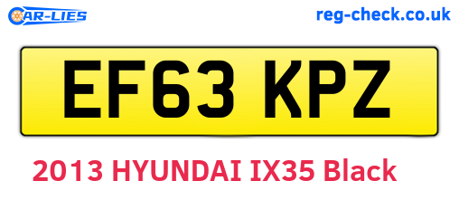 EF63KPZ are the vehicle registration plates.