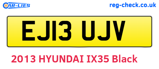 EJ13UJV are the vehicle registration plates.