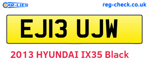 EJ13UJW are the vehicle registration plates.