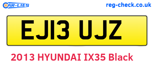 EJ13UJZ are the vehicle registration plates.