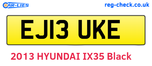 EJ13UKE are the vehicle registration plates.