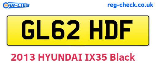GL62HDF are the vehicle registration plates.
