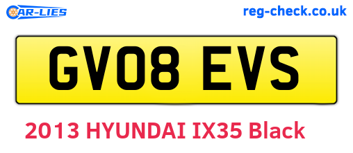 GV08EVS are the vehicle registration plates.
