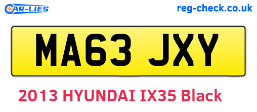 MA63JXY are the vehicle registration plates.