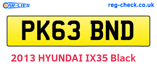 PK63BND are the vehicle registration plates.