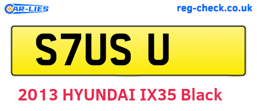 S7USU are the vehicle registration plates.