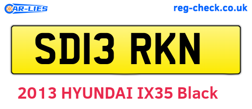 SD13RKN are the vehicle registration plates.