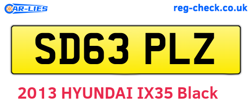 SD63PLZ are the vehicle registration plates.