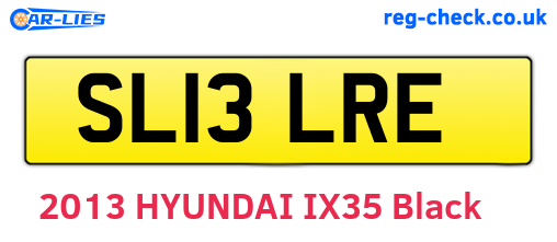 SL13LRE are the vehicle registration plates.
