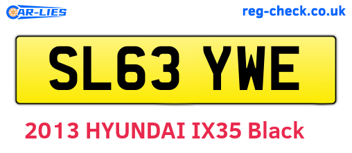 SL63YWE are the vehicle registration plates.