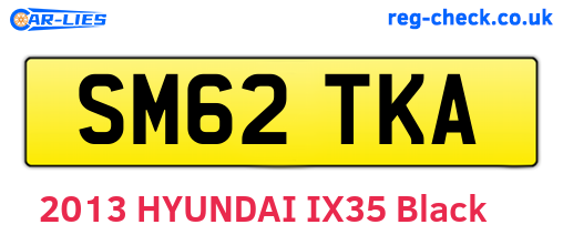 SM62TKA are the vehicle registration plates.