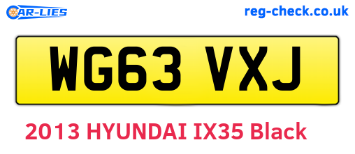 WG63VXJ are the vehicle registration plates.