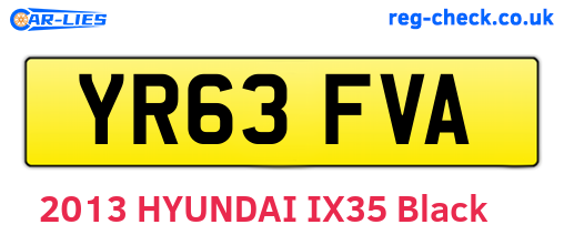 YR63FVA are the vehicle registration plates.