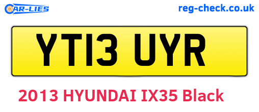 YT13UYR are the vehicle registration plates.