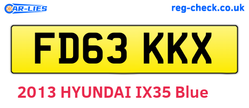 FD63KKX are the vehicle registration plates.