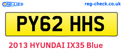 PY62HHS are the vehicle registration plates.